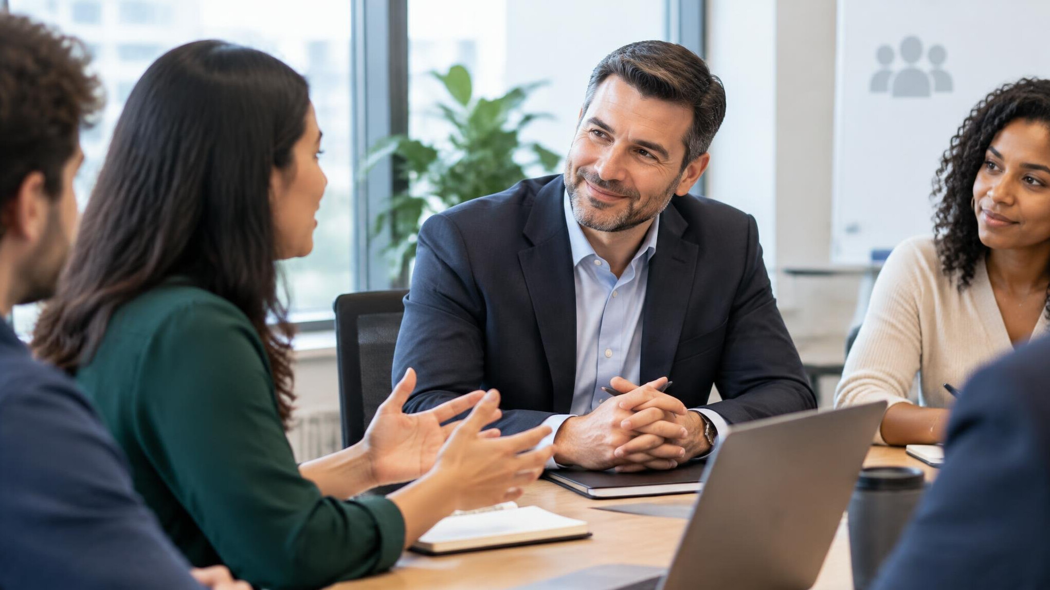 empathetic leader listening to employee