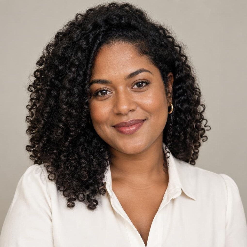 Portrait of a young woman with a gentle smile